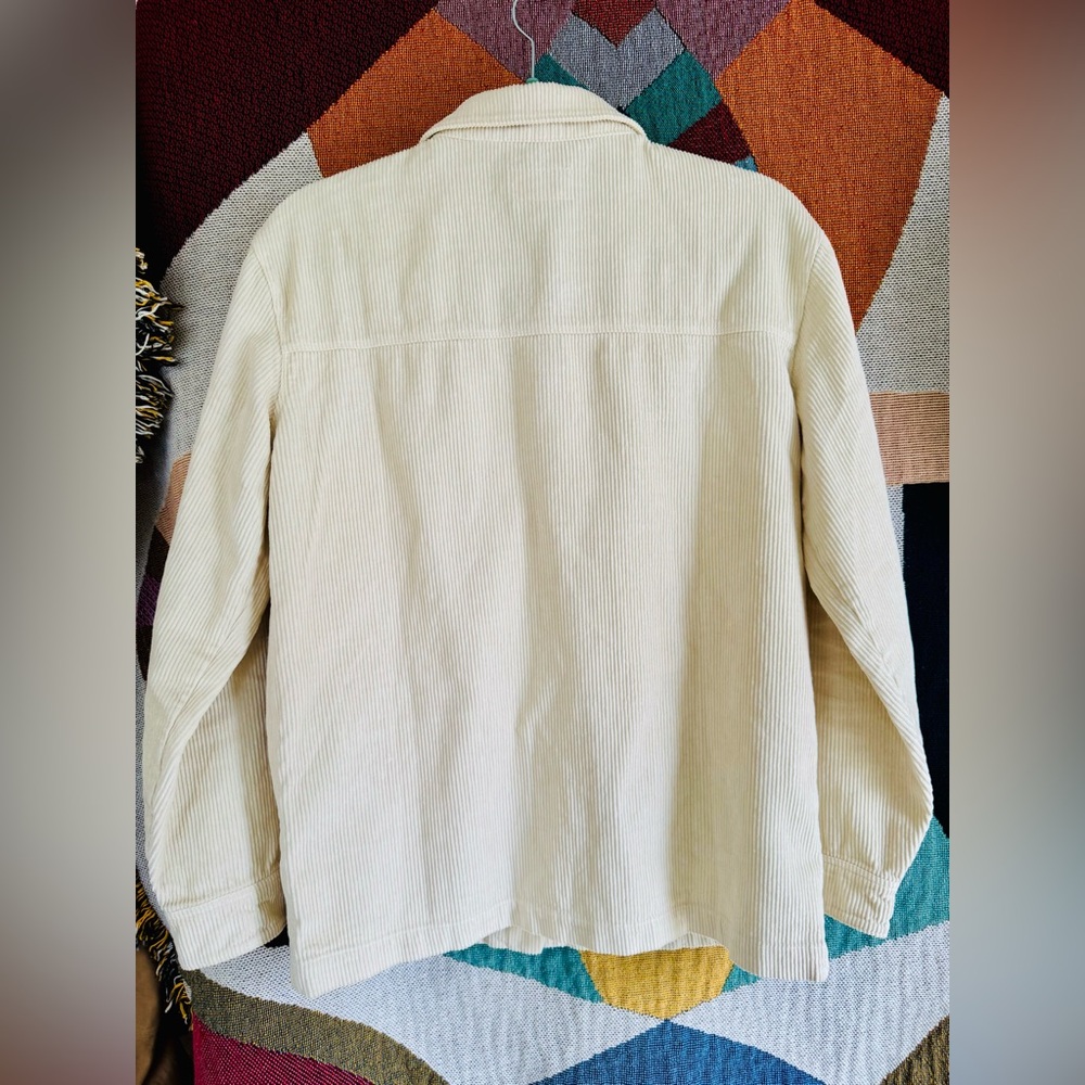 Marine Layer Jemma Corduroy Hemp Cotton Ivory Shirt XS EUC - Picture 5 of 8